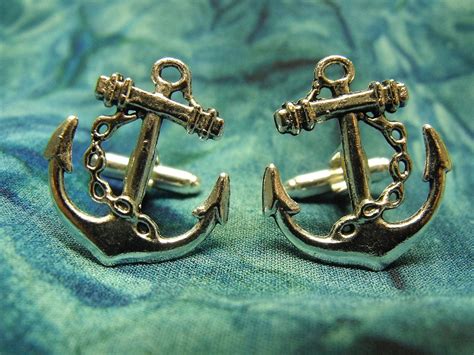 Nautical Anchor Cufflinks Steampunk Mens Accessory Wedding Groomsmen. $15.00, via Etsy. Navy ...