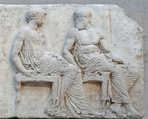 Athena and Hephaistos - from Athens Parthenon, now British museum ...