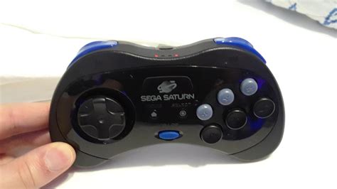 Retro-bit Bluetooth Saturn controller with original Japanese blue buttons. : r/SegaSaturn