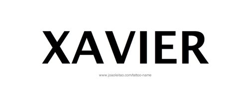 Xavier Name Tattoo Designs