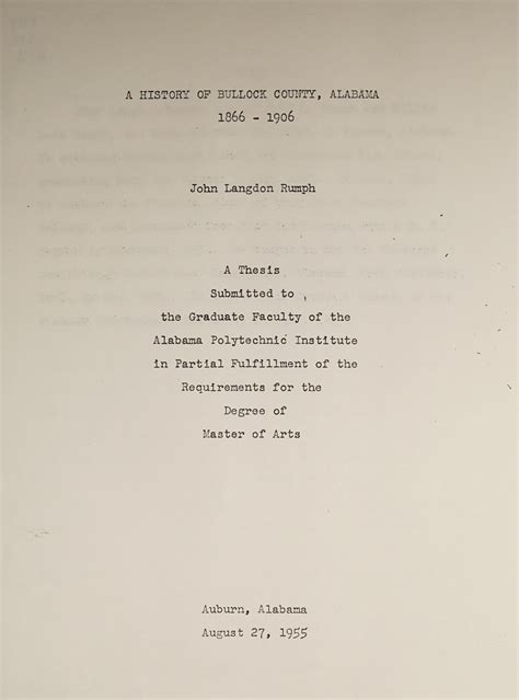 A history of Bullock County, Alabama, 1866-1906 — Alabama Genealogy