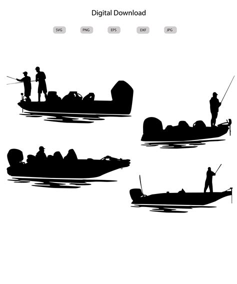 Bass Boat Svg Bass Boat Silhouette Bass Boat Svg Bundle bass Boat Svg Design Bass Boat Cut File ...