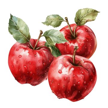 Watercolor Apples Clip Art, Apple, Watercolor, Fruit PNG Transparent Image and Clipart for Free ...