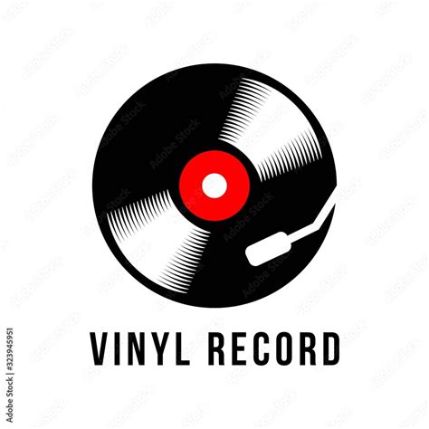 Vinyl record logo template Stock Vector | Adobe Stock