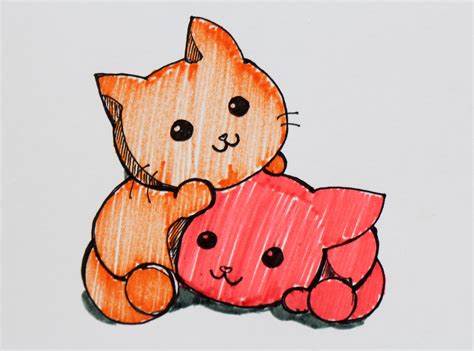 How to Draw Two Cute Anime Cats (with Pictures) - wikiHow