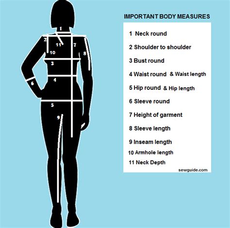 Tailoring Measurements Sew What Body Measurement Chart Sewing | Hot Sex ...