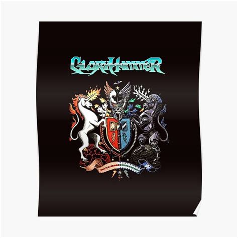 "Design by Gloryhammer Merch Design Art Band Music Distressed" Poster ...