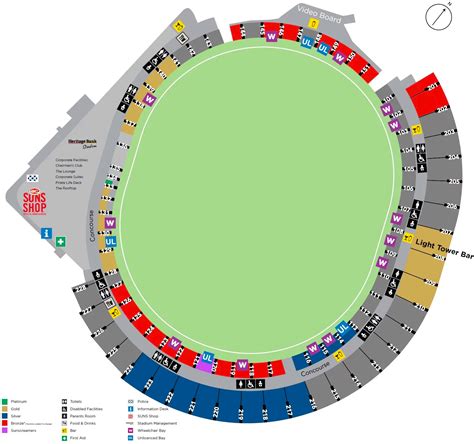 General Seating Map - People First Stadium (Carrara Stadium) | Austadiums