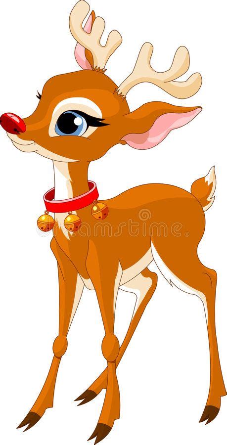 Photo about Cute Christmas Reindeer Rudolf vector. Illustration of vector, holiday, rudolf ...