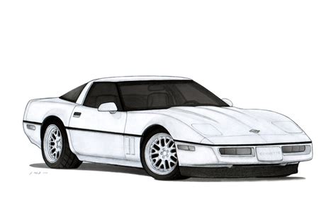 1990 Chevrolet Corvette ZR-1 (C4) Drawing by Vertualissimo on DeviantArt