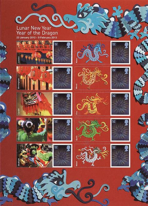 2012 GB - LS80 - Lunar New Year of the Dragon Half Sheet MNH - £8.99 : Stamp collector, the ...