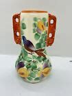 CZECHOSLOVAKIA Vintage BIRD Czech ART DECO Pottery Vase Double Handle 8” | eBay