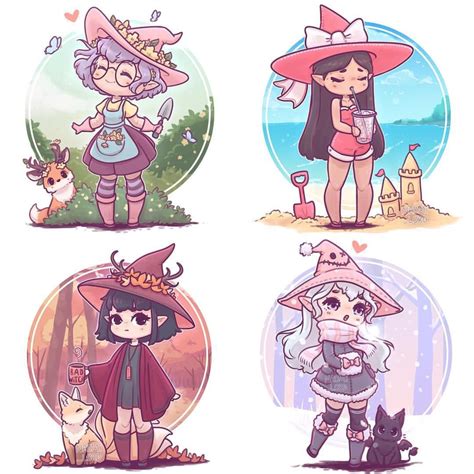 My Seasonal Witches! 🌸☀️🍂 ️ I really really enjoyed this series :3 so I ...