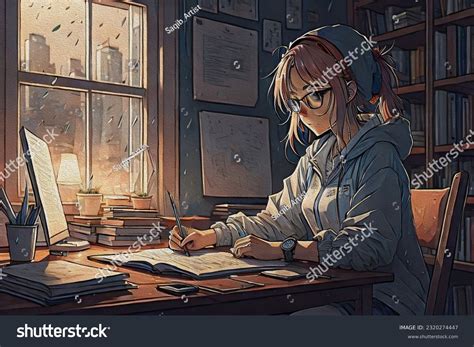 Anime Studying Wallpaper