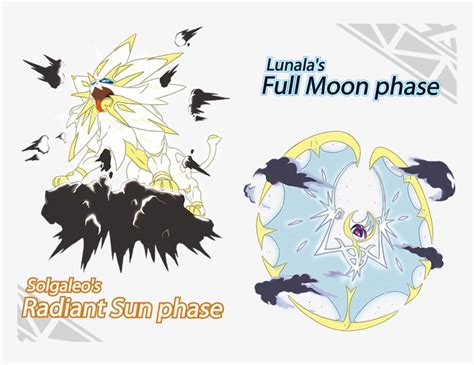 Pokémon Sun And Pokémon Moon Alternate Forms Of Alola - Ultra Solgaleo And Lunala Transparent ...