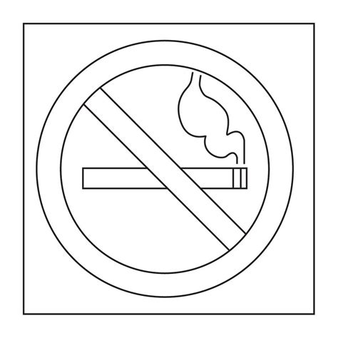 No Smoking Sign White