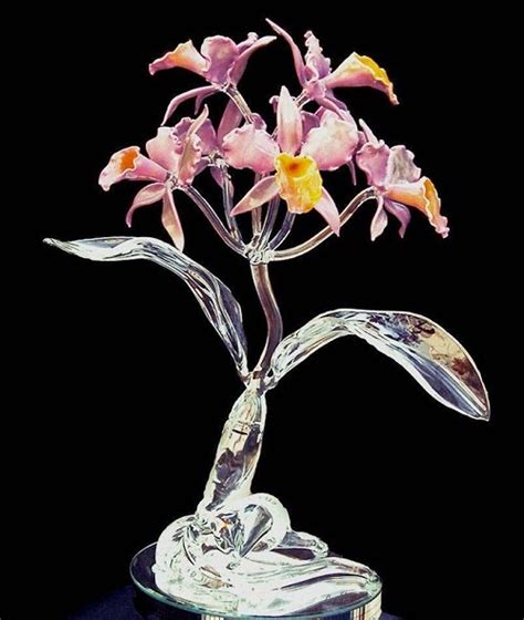 flower sculptures glass art by Ronnie Hughes ~ easy crafts ideas to make