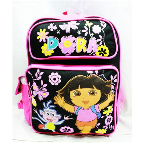 Dora The Explorer - Medium Backpack - Dora the Explorer - Butterfly Black New School Bag a02678 ...