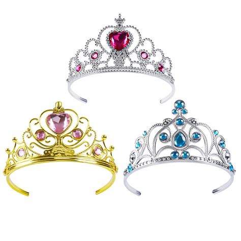 Princess Tiara Crown Headpieces, Dress Up Set For Little Girls, Kids Play Jewelry, Costume ...