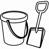 Bucket And Shovel Coloring Page Sketch sketch template