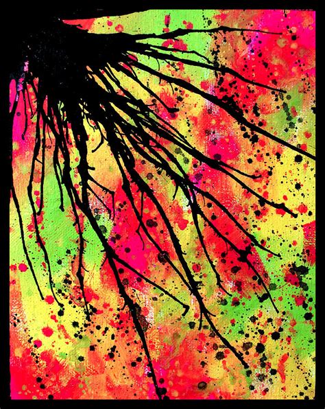 Splatter Roots 02 Painting by Kalie Hoodhood