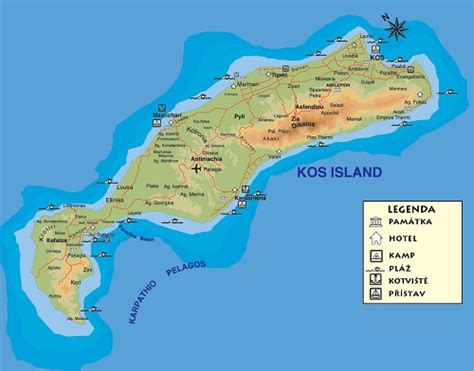 Kos - Map of beaches and resorts | Greece in details