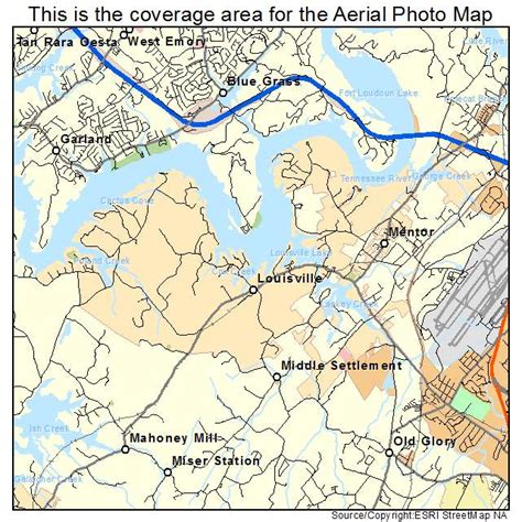 Aerial Photography Map of Louisville, TN Tennessee