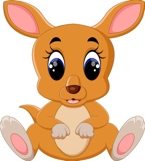 Cute kangaroo cartoon 7915994 Vector Art at Vecteezy