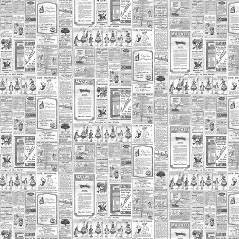 Black And White Newspaper Wallpaper