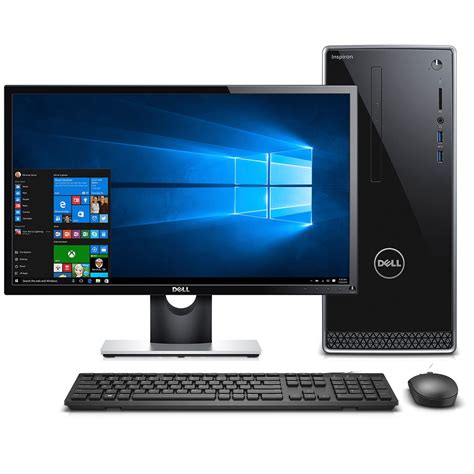 Dell Inspiron 3670 Desktop, Dell SE2416H 24" Full HD Monitor, i5-8400 ...