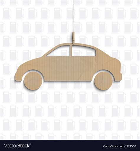 Car cut out of cardboard Royalty Free Vector Image