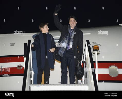 Prime Minister Justin Trudeau and son Xavier arrive in London on Monday, Dec. 2, 2019. THE ...