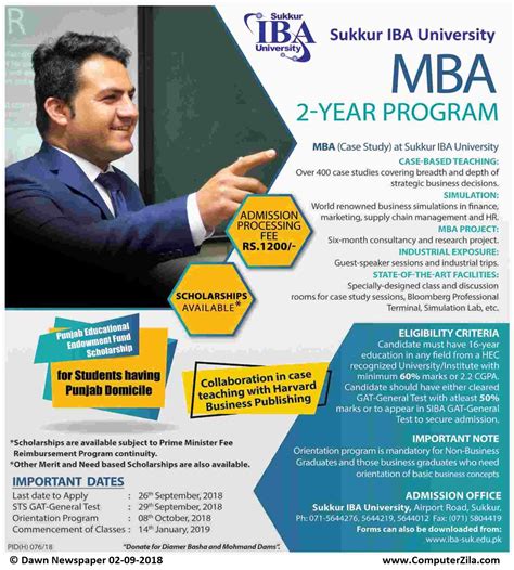 Sukkur Institute of Business Administration (IBA) Admissions for MBA ...