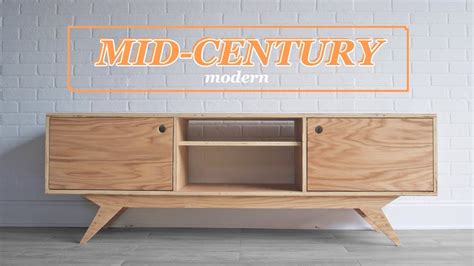 DIY Mid-Century Modern Media Console | #Woodworking - YouTube