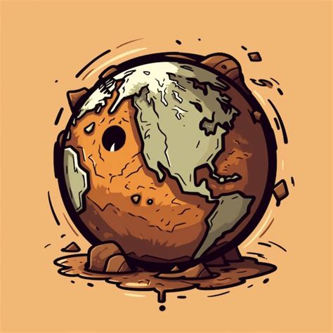 Premium AI Image | Vector broken earth vector