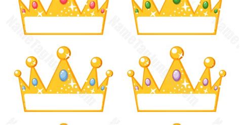 Free printable crown-shaped name tags. The template can also be used ...