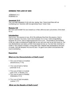 SERMON: THE LOVE OF GOD / sermon-the-love-of-god.pdf / PDF4PRO