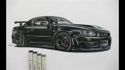 Nissan Skyline R34 Gtr Zeichnen