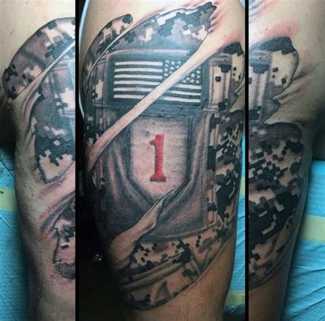 100 Military Tattoos For Men - Memorial War Solider Designs