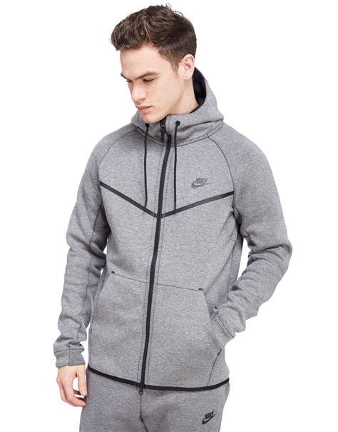 Nike Tech Fleece Windrunner Full Zip Hoodie in Grey (Gray) for Men - Lyst