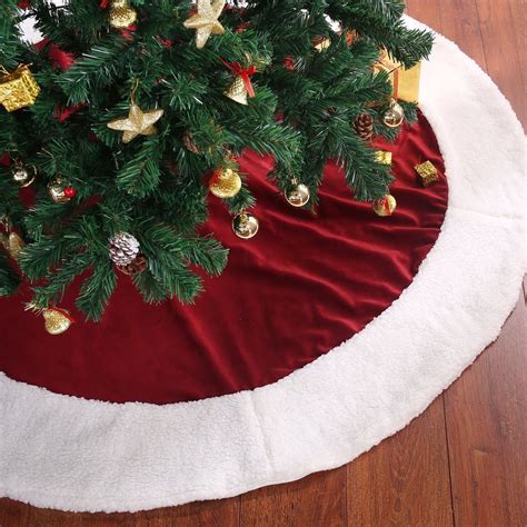 Iconic Santa Claus Red and White Velvety Soft Christmas Tree Skirt ...