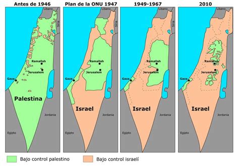 Mapa: así ha avanzado Israel en territorio palestino desde 1947