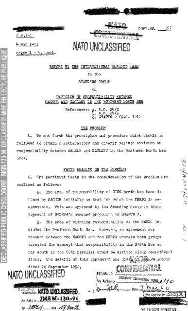 DIVISION OF RESPONSIBILITY BETWEEN SACEUR AND SACLANT IN THE NORTHERN NORTH SEA - NATO Archives ...