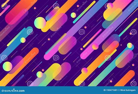 Colourful Geometric Shapes Pattern Vector Illustration | CartoonDealer ...