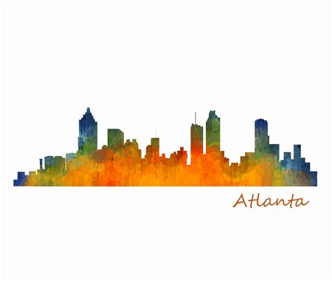 Atlanta Skyline Drawing at PaintingValley.com | Explore collection of ...