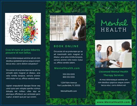 Free Mental Health Brochure Templates - Template 1 : Resume Examples #3q9Jk151YA