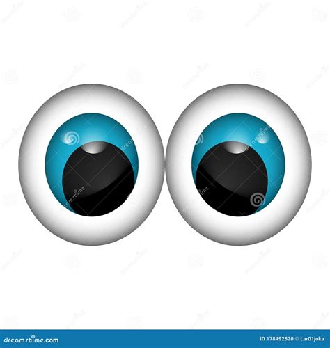 Isolated blue eyes cartoon stock vector. Illustration of symbol - 178492820