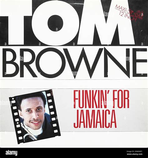 Tom Browne - Funkin' for Jamaica, 12 inch 45rpm Maxi Single - Vintage vinyl album cover Stock ...