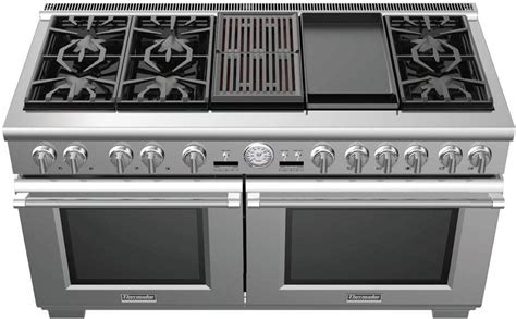 Thermador PRD606RCG 60 Inch Dual Fuel Range with 6 Sealed Star Burners, Convection, 10.6 cu. ft ...