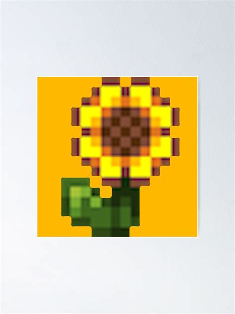 "Stardew Valley Pixel Sunflower" Poster for Sale by edevyor | Redbubble